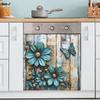 Creative Simulation Embossed Flowers Kitchen Restaurant Cabinet Home Background Beautification Decoration Wall Stickers