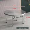 Круглый стол из нержавеющей стали со встроенным складным поворотным столом для дома, ресторана или отеля.
