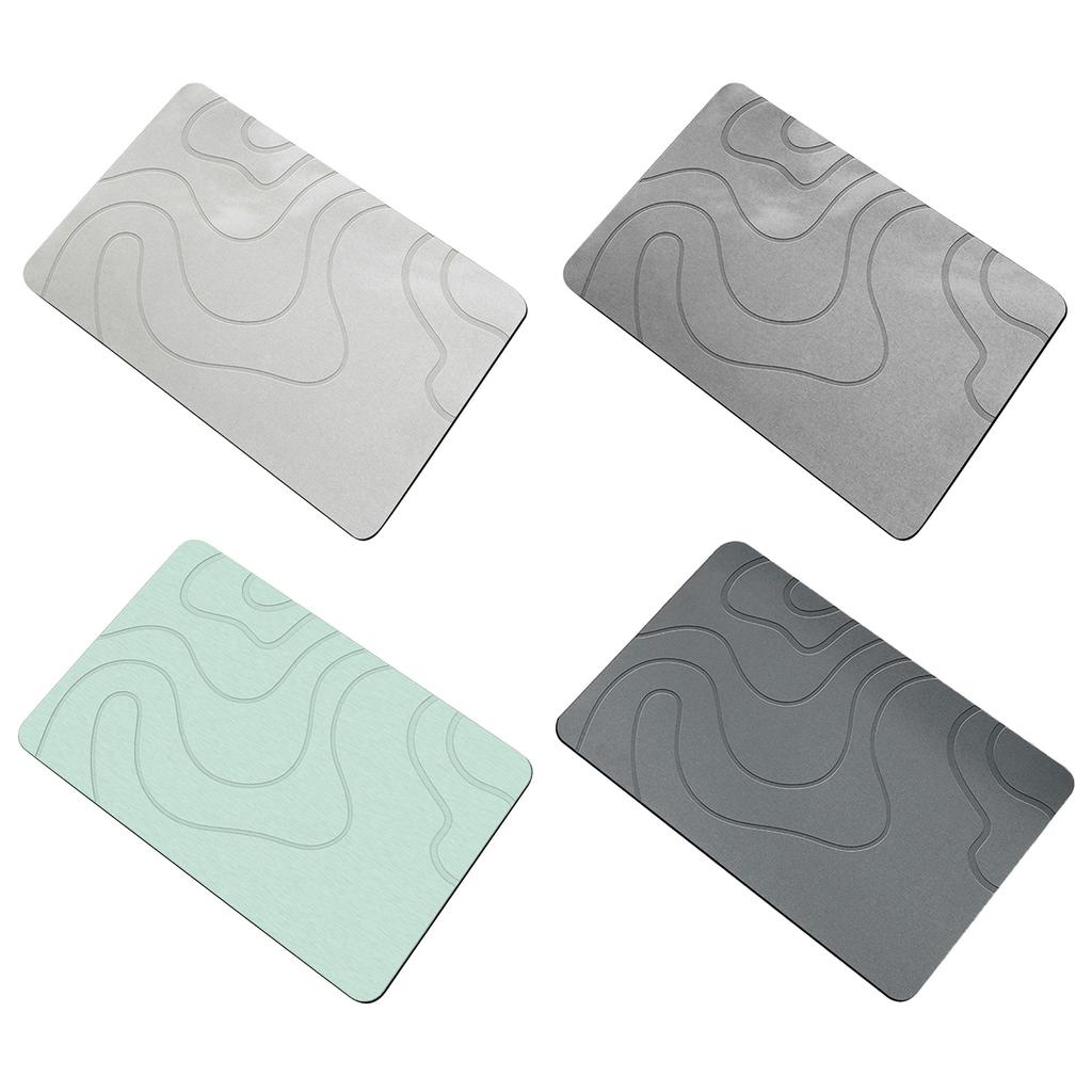 Bath Mat Quick Drying Diatomaceous Floor Rug for Bathroom and Kitchen Absorbent Earth Mat Easy Clean Bathmat Door Mat