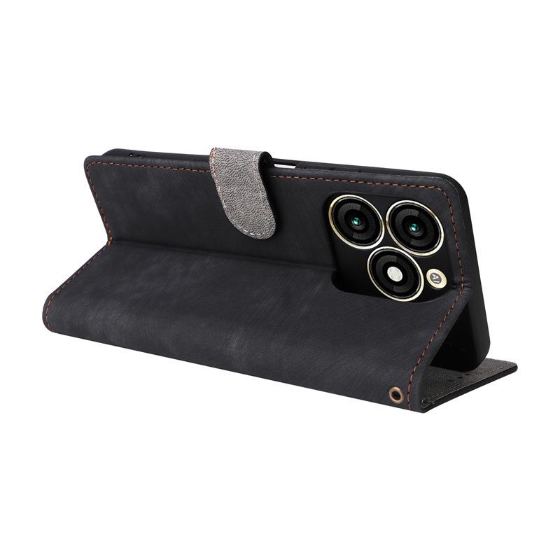 Itel A70 & A665L Leather Flip Case with Card Holder & Anti-theft Protection