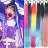 Synthetic Long Wig Colored Braided Ponytail Hair Extension Elastic Rubber Band Braiding Ponytail Hair Extensions For Girls