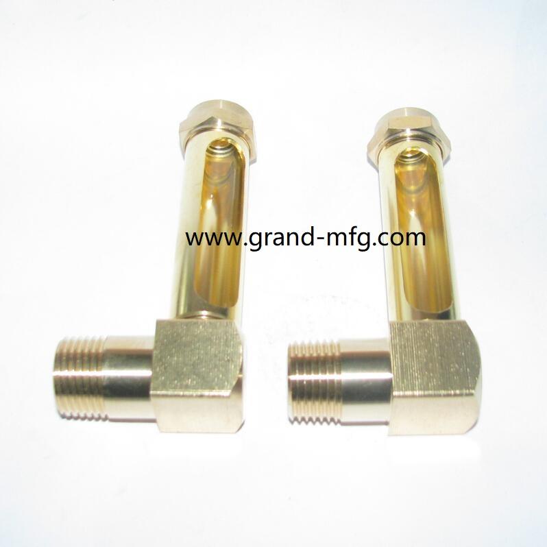 Double Female thread BSP1/4" Tubular Liquid line flow Indicator gauge with red flat ball inside