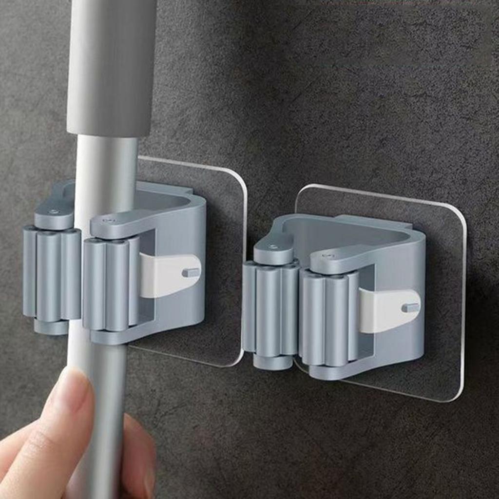 4 шт. Крючок для швабры без пробивного зажима для метлы с сильной магией и без следов настенная полка с клеевым крючком