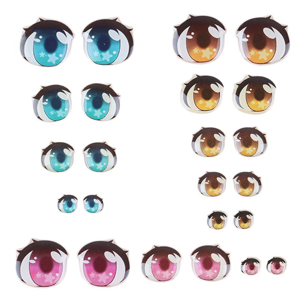 Stars Yellow/Pink/Blue Face Organ Paster Cartoon Eyes Stickers Anime Figurine Doll Eye Chips Paper