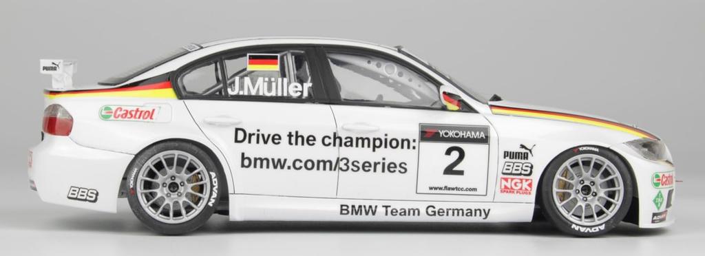 Гоночная серия BMW 320si E90 2008 WTCC Browns Hatch Winner Пластиковая модель PN24037 Platz/NuNu 1/24