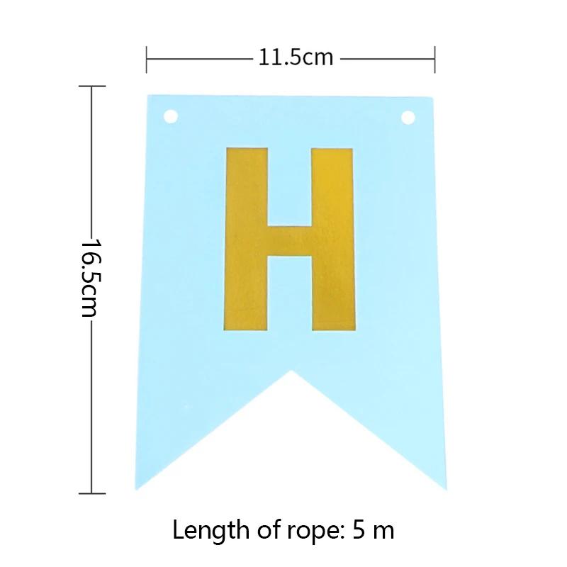 С днем рождения Письмо Гирлянда Баннеры Флаги Фламинго Единорог Астронавт Мальчики Девочки Украшения для дня рождения Товары для детского душа