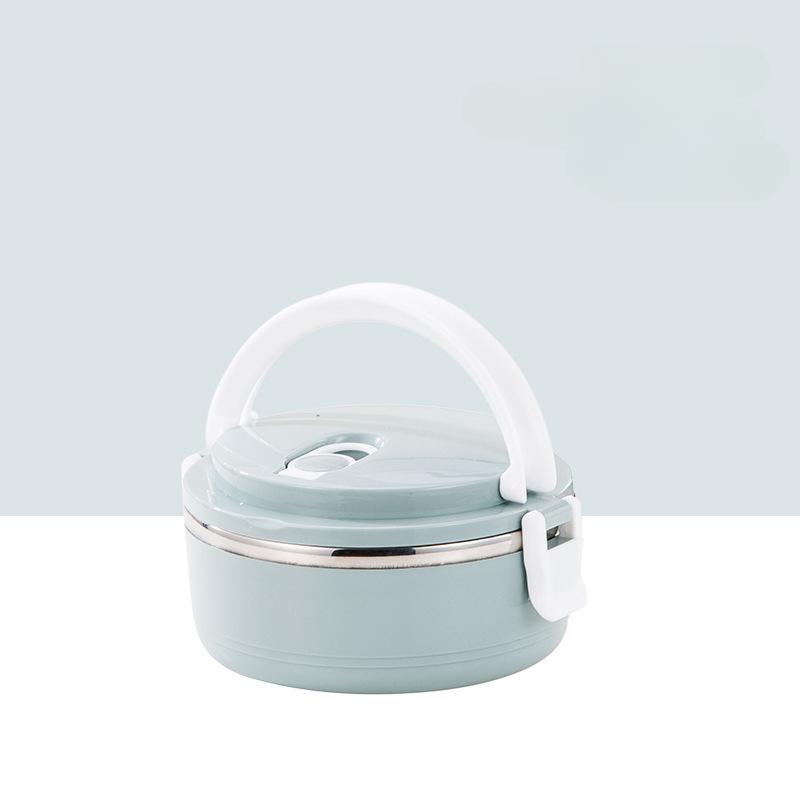 Двухслойный изолированный ланч-бокс из нержавеющей стали для офиса, школы, кемпинга и пикника