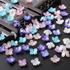 10pcs Acrylic Imitation Shell Hydrangea Petals Flower Pendant Charm Beads for Jewelry Making