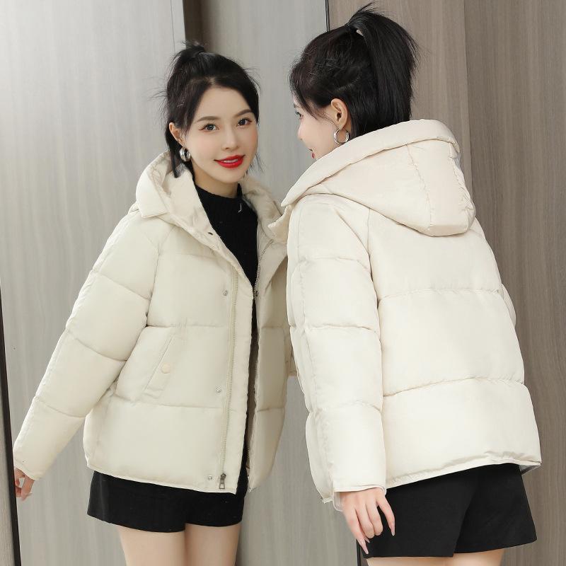 2025 Winter Cotton-padded Clothes Women's Short Loose Bread Clothes Hooded Warm Winter Cotton-padded Clothes Women's Jackets Cotton-padded