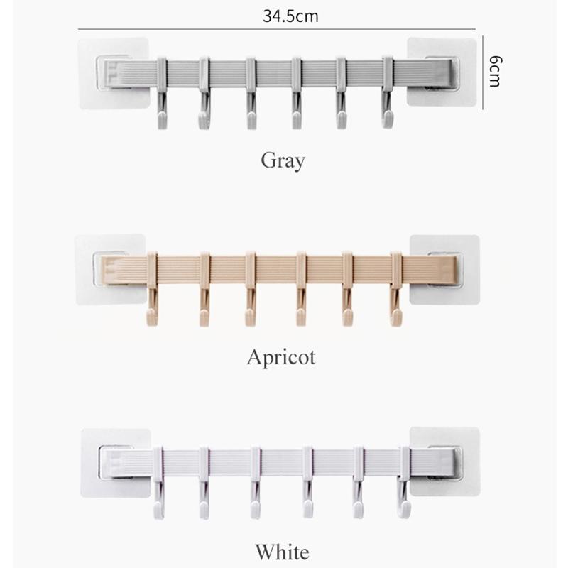 Многофункциональный кухонный крючок для хранения, шкаф, 6 крючков, домашний органайзер, стеллаж для хранения, кладовая, сундук, инструменты, вешалка для полотенец, вешалка для гардероба