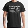 Мужская мода повседневные короткие рукава Hamberger Friend Tops Aesthetic Vintage Oversize T Shirts
