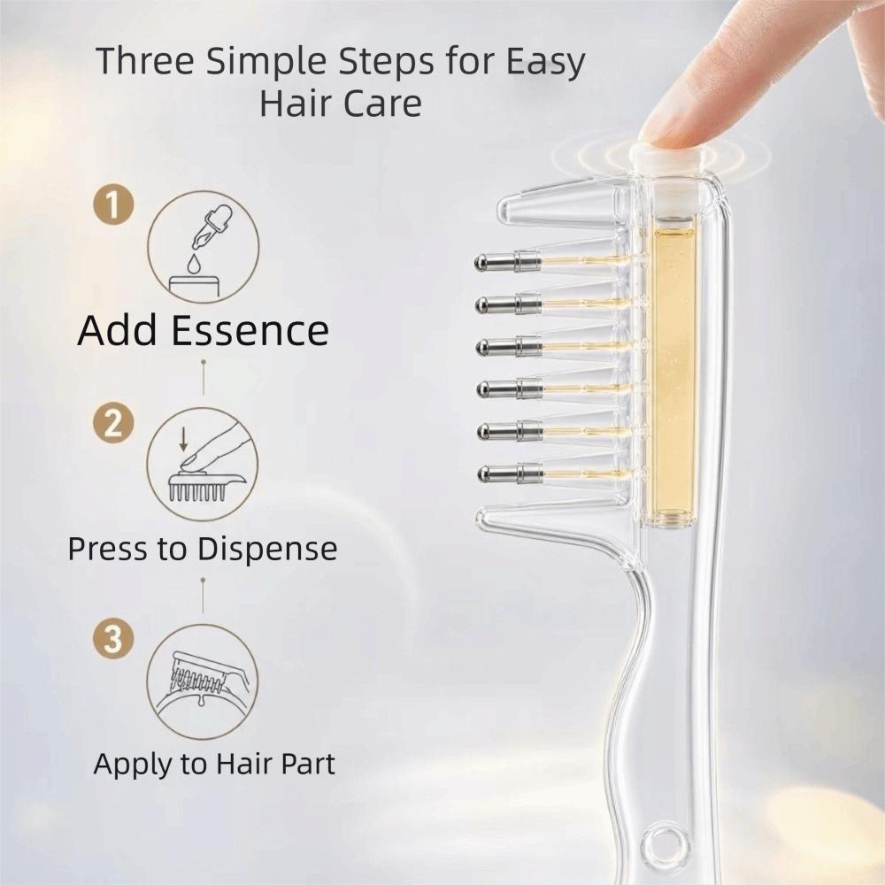 Anti-Frizz Massage Guide Liquid Comb Multi-Function Essential Oil Care Comb for Hair Care