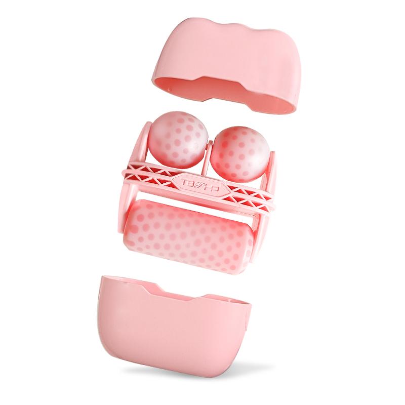 Холодный массаж лица вокруг глаз Двойной роликовый лед для лица Снятие усталости Боль Покраснение Подтяжка кожи Подтяжка лица Уменьшение отечности Ледяной ролик