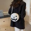 Purse Round Halloween Pumpkin Crossbody Bag Adjustable Strap Pumpkin Devil Shoulder Bag  Men/Women