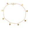 [Q8208] - Gold 'Love' Ankle Chain - 25 Cm - 6 Mm