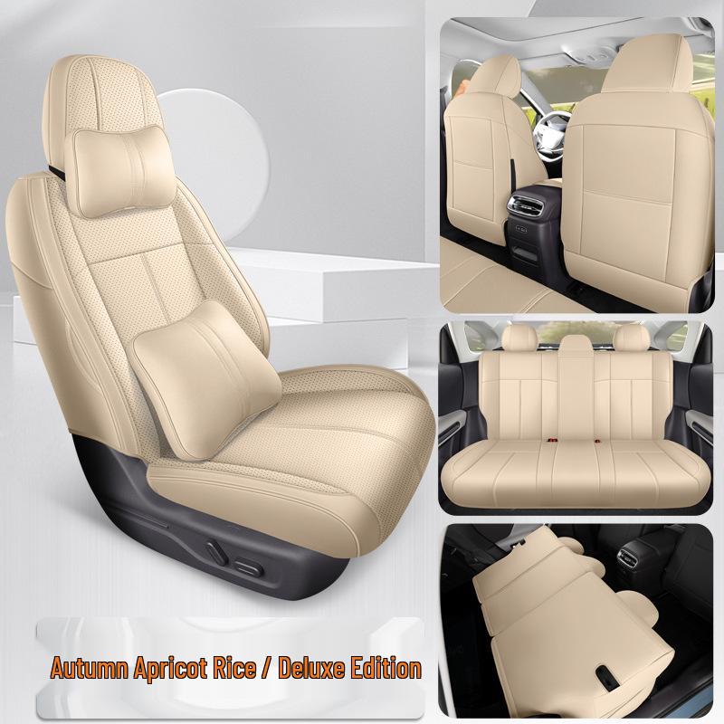 2025 Perforated Leather Seat Cushion for Leapmotor LAFA5: Vehicle-Specific, All-Season, Fully Enclosed