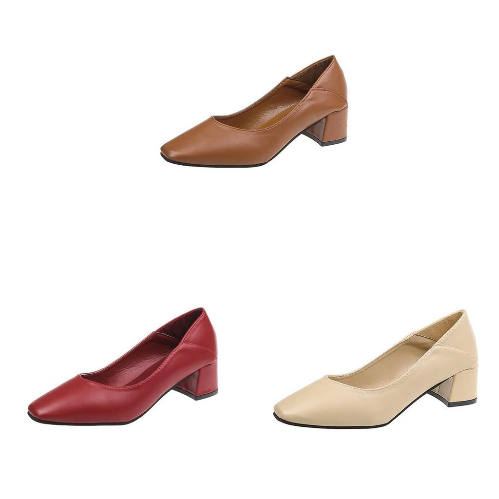 Womens Mid Heeled Pumps With Artificial Pu Material And Casual Style