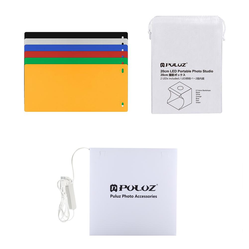 PULUZ Mini складной лайтбокс для фотостудии светодиодная панель софтбокс для фото фона комплект