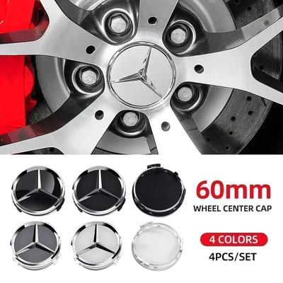 Новые Для Mercedes Benz 4 шт. 60 мм Колпачок ступицы колеса автомобиля Значок эмблема логотип для Mercedes Benz A B C E Class CLA GLC W205 W212 W213 W176
