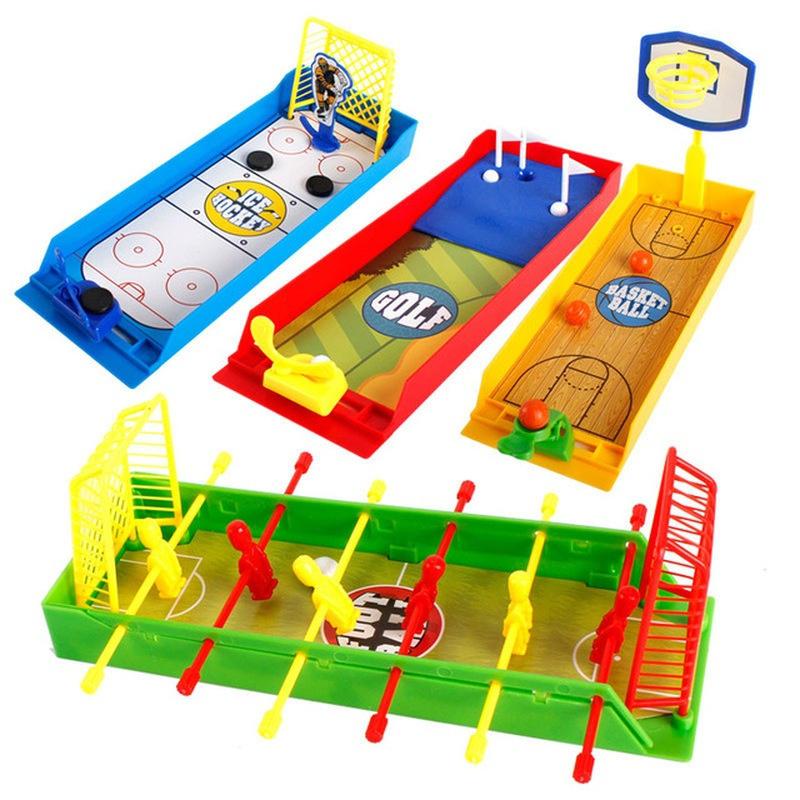 Funny Desktop Basketball Playing Toys Friends Competiton Toys Assembled Mini Football Hockey Golf Sh