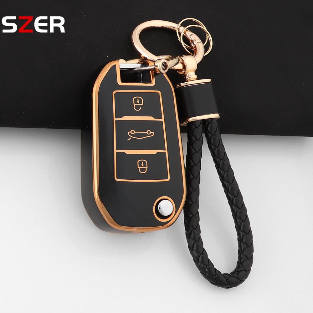 Новый ТПУ Чехол для Автомобильного Ключа Для Peugeot 208 308 408 508 2008 3008 4008 5008 Для Citroen C3 C4 Cactus C6 C8 Защитный Чехол Брелок