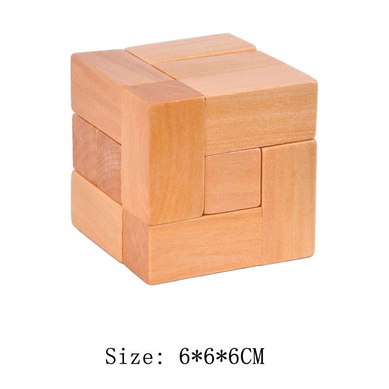 Деревянный замок Kong Ming Lu Ban Lock IQ головоломка Inteligencia Rompecabezas 3D De Madera Монтессори развивающие игрушки