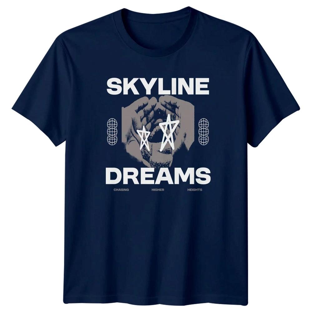 Skyline Dreams Футболка 'В погоне за более высокими вершинами' Мотивационная уличная одежда