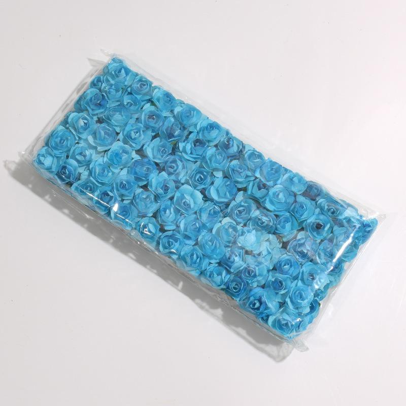 144 шт./упаковка сливовые розы маленькие бумажные цветы имитация цветка подарочная коробка конфет декоративная гирлянда ротанговый головной убор своими руками