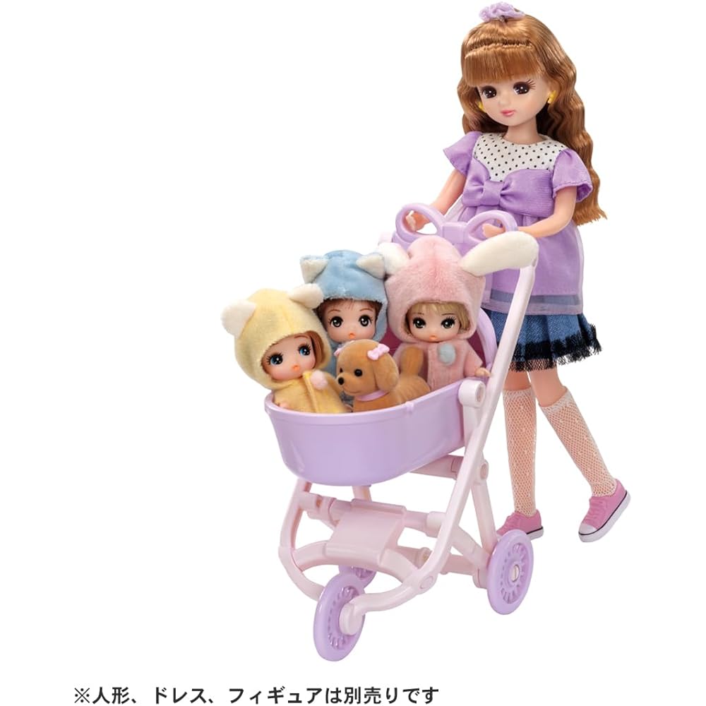 Takara Tomy Ликка-тян LF-11 Трехколесная коляска-трансформер Игрушка-одевалка для детей от 3 лет