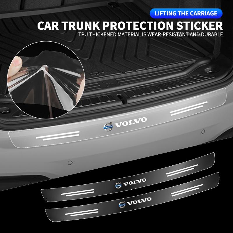 Car Rear Bumper Trunk Load Edge Protector Guard Trim Transparent Sticker For Volvo Xc90 S60 S80 Xc60 Xc70 Xc90 Fh V50 S40 C30