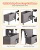 Heated Cat House, Insulated Wooden Cat House for Outdoor Cats, Waterproof Feral Kitty Shelter with Heating Pad, PVC Flap Door & Openable Asphalt Roof