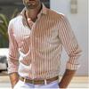 New men's shirt, long-sleeved shirt strip single-breasted shirt loose style business office spring shirt xs-6xl fashion casual