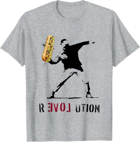 The Deep State Agent in Action Throwing Sandwiches TShirt Throwing Sandwich Revolution Y2k Design Graphic Tees Novelty Gifts