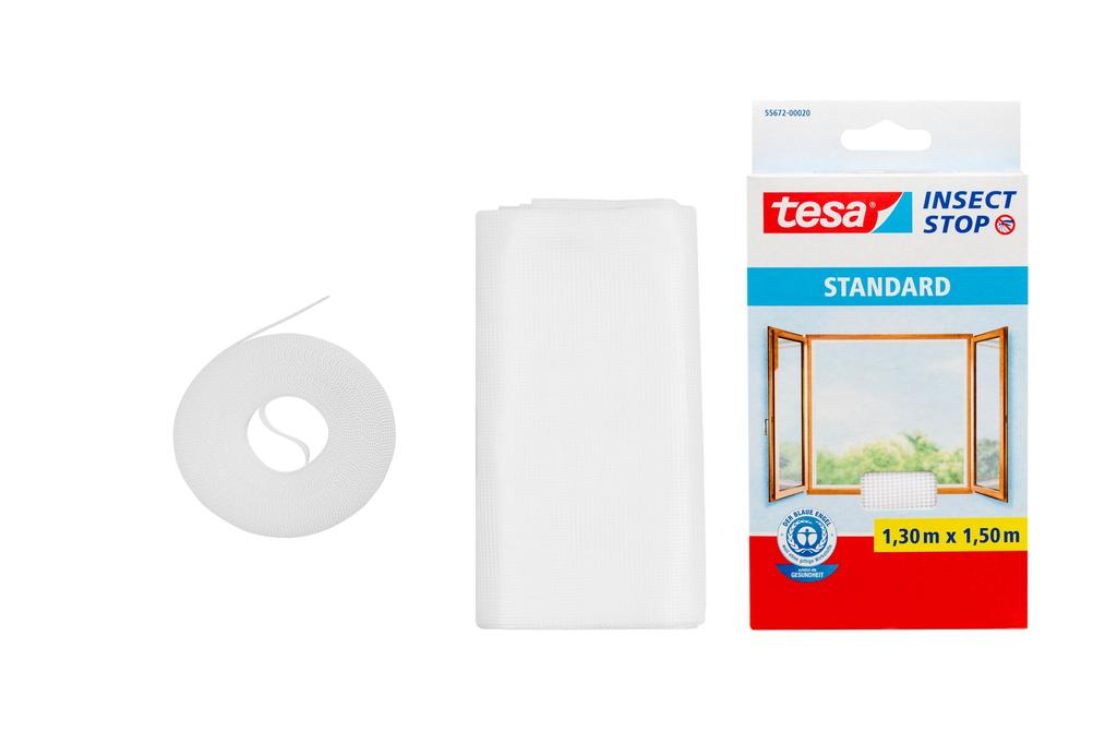 Tesa Mosquito Net Window Mesh Hook and Loop Tape Black 1.1x1.3m X5