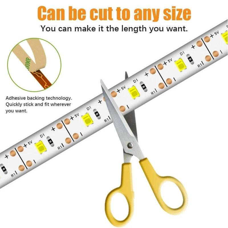 Светодиодная лента с датчиком движения руки 1 м/2 м/3 м 5 В USB 2835, светодиодная подсветка для телевизора и под шкаф