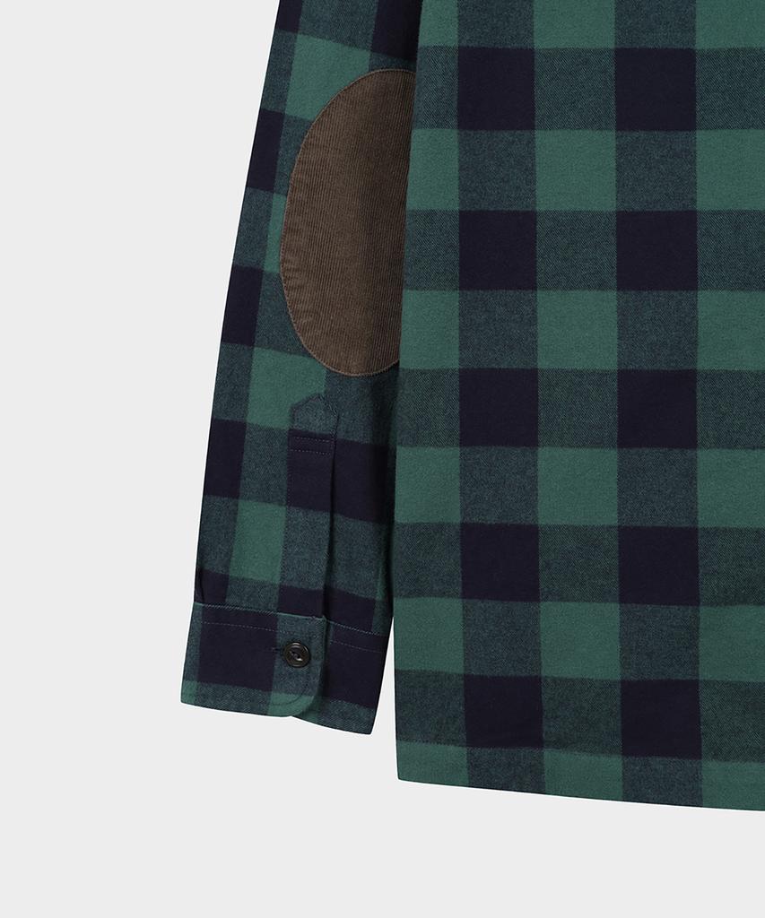 Brooks Brothers Flannel Somel'Ose Nebraska Shirt Jacket (Dark Green) (Bbthmm3771Jef)