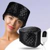 Electric Hair Steamer Cap, Hair Care Hat Heating Cap with 10 Gears Temperature and Timer Control, Thermal Heat Cap for Black Hai