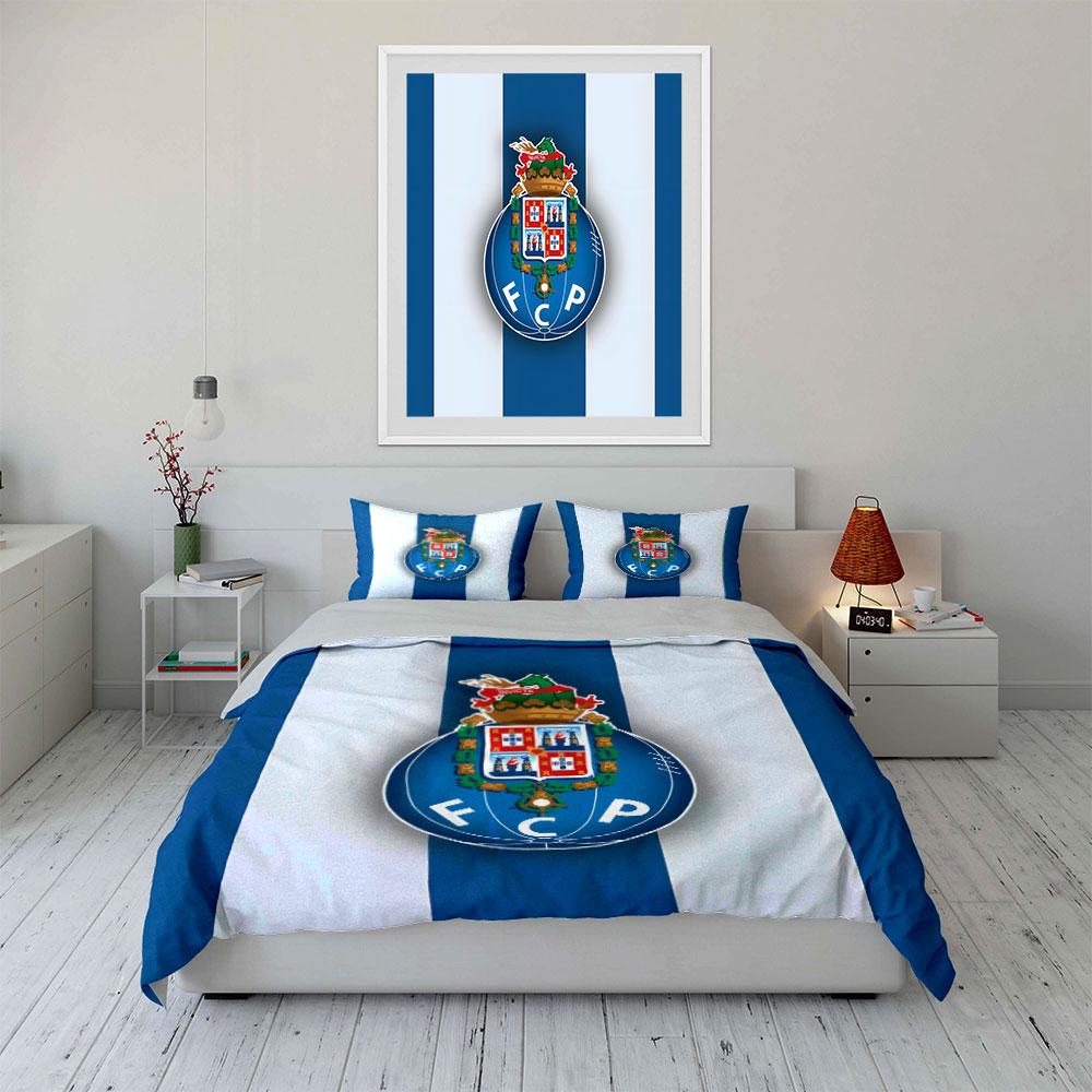 Blue stripes, FCP crest. Bedding sets Duvet cover sets Duvet covers Pillowcases(1 * Duvet Cover 2 * Pillowcases without duvet insert)