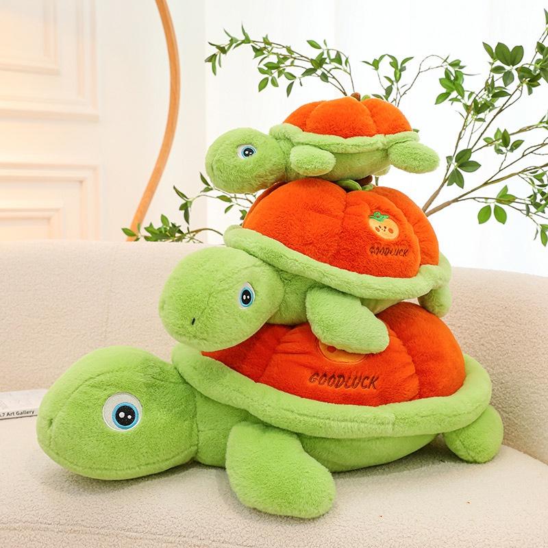 Cute And Cuddly Plush Toy Good Persimmon Turtle For Kids And Girls, Cartoon Style