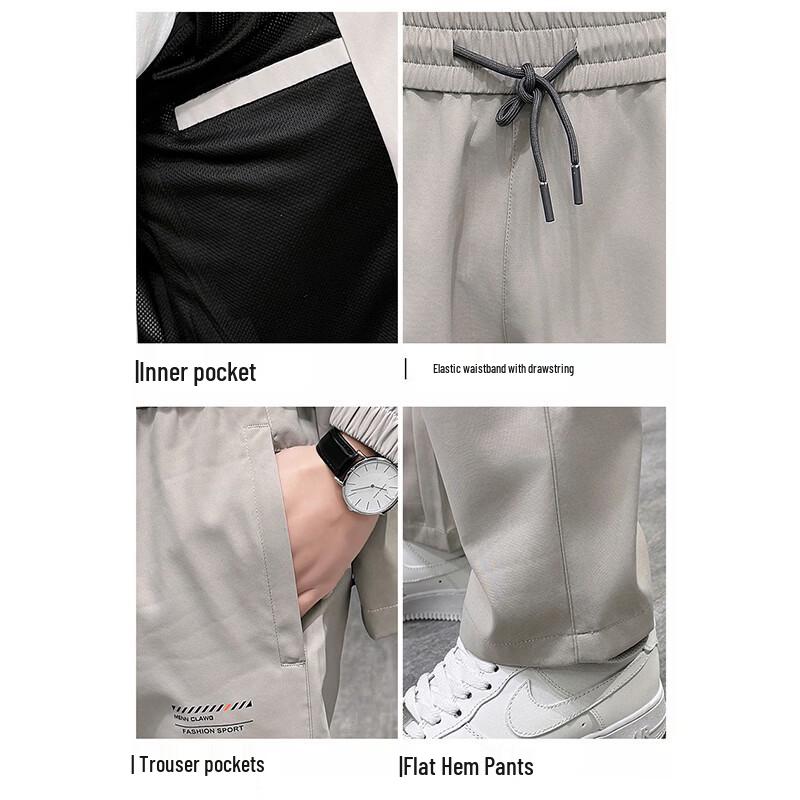 PLAYBOY Men's Hooded Jacket and Pants Casual Sportswear Set
