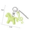 Cute Colorful Pony Musical Note Bead Pendant Keychain Creative Horses Baked Paint Alloy Backpack Decoration Pendant Accessories