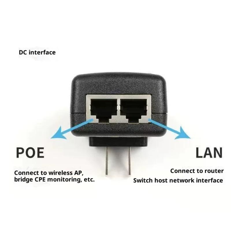 PoE-адаптер для роутера-повторителя 24 В 1 А | 48 В 0,5 А для PoE-сплиттера, инжектора питания, Ethernet-адаптера, блока питания, зарядного устройства, штепсель EU