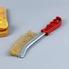 Щетка для чистки гриля-барбекю, щетка из стальной проволоки, красная пластиковая щетка для удаления ржавчины с медным покрытием, аксессуары для чистки сетки для барбекю