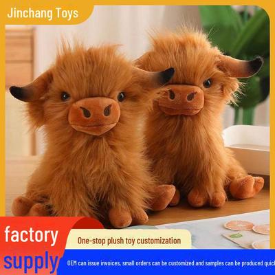 Мягкая игрушка Як из Трансграничного региона: Милая модель бизона для детского сна, украшений или реквизита