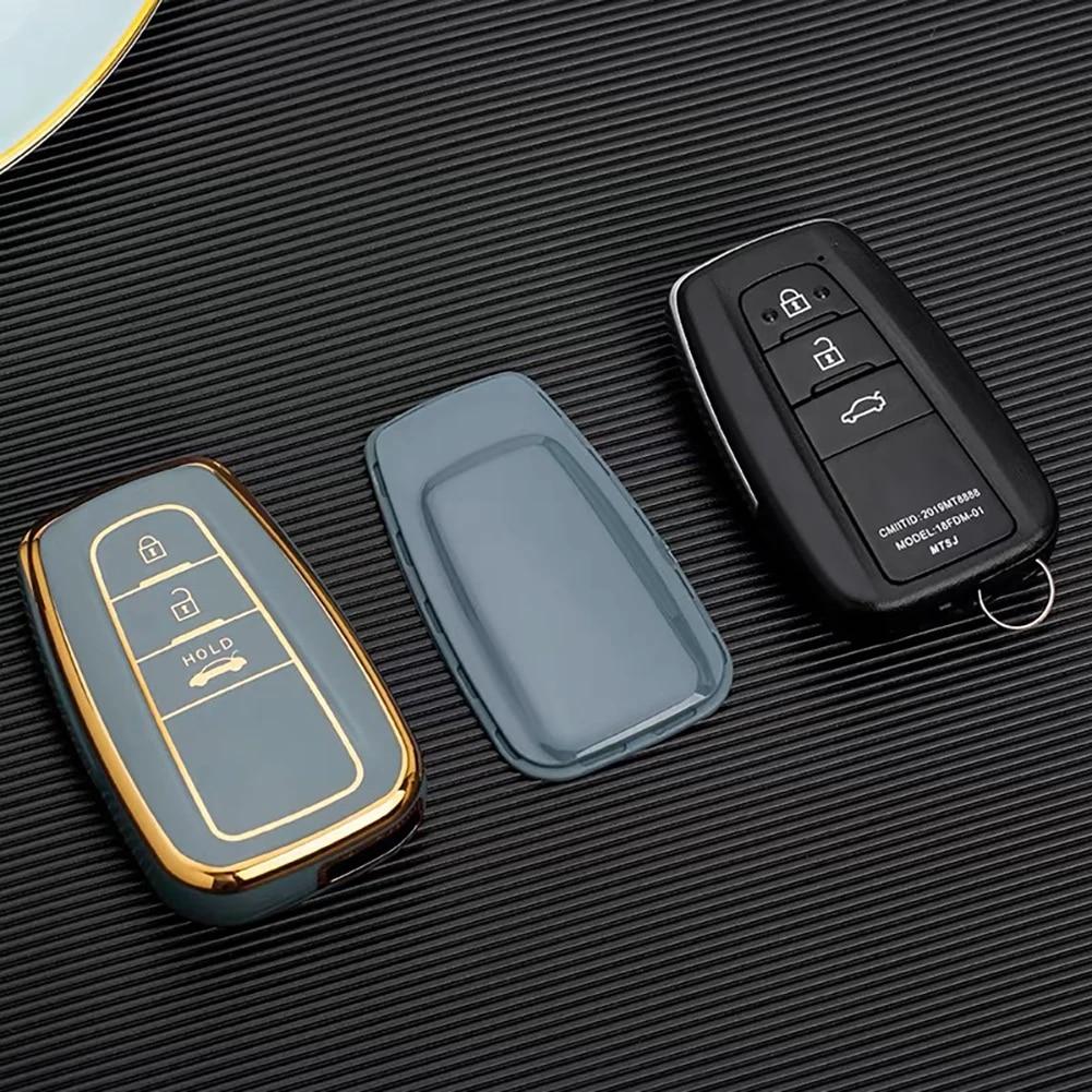 Модный чехол для дистанционного ключа из ТПУ для Toyota Corolla Prius Camry CHR C-HR RAV4 Altis Land Cruiser Prado без ключа