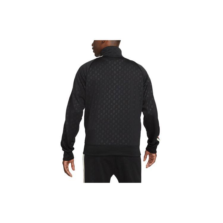 Nike Liverpool N98 Вязаная куртка на молнии с воротником-стойкой и полосатым логотипом Мужская верхняя одежда Черная DB2944-010
