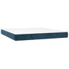 Box Spring Bed with Mattress Dark Blue 180 x 200 cm Velvet