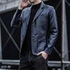 New Men's Leather Suit Casual Jacket Korean Style Slim Lapel Pu Leather Suit Leather Jacket Processing