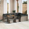 VidaXL 13-piece Garden Sofa Set Grey Poly Rattan, Rectangular Outdoor Lounge, Modular for Garden 3362573