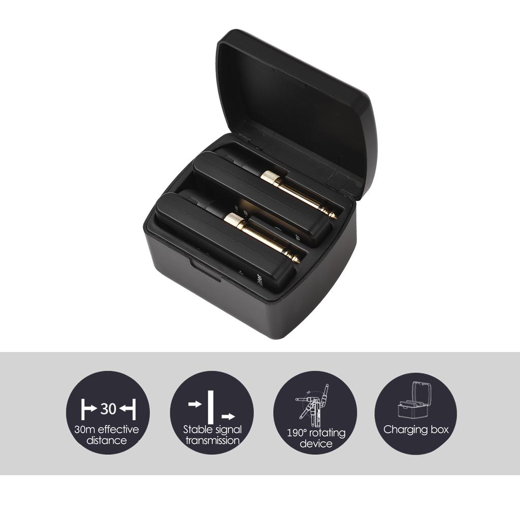 M-VAVE WP-8 Система беспроводной передачи Приемник и передатчик электрогитары Встроенный аккумулятор